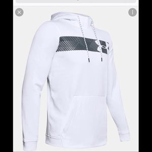 Under Armour Men's Armour Fleece Bar Logo Hoodie Coldgear Size XXL